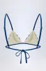 Triangle Bikini Top in Marine Blue Stripe sold by Oh Polly
