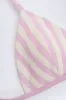 Triangle Bikini Top in Mauve Stripe sold by Oh Polly