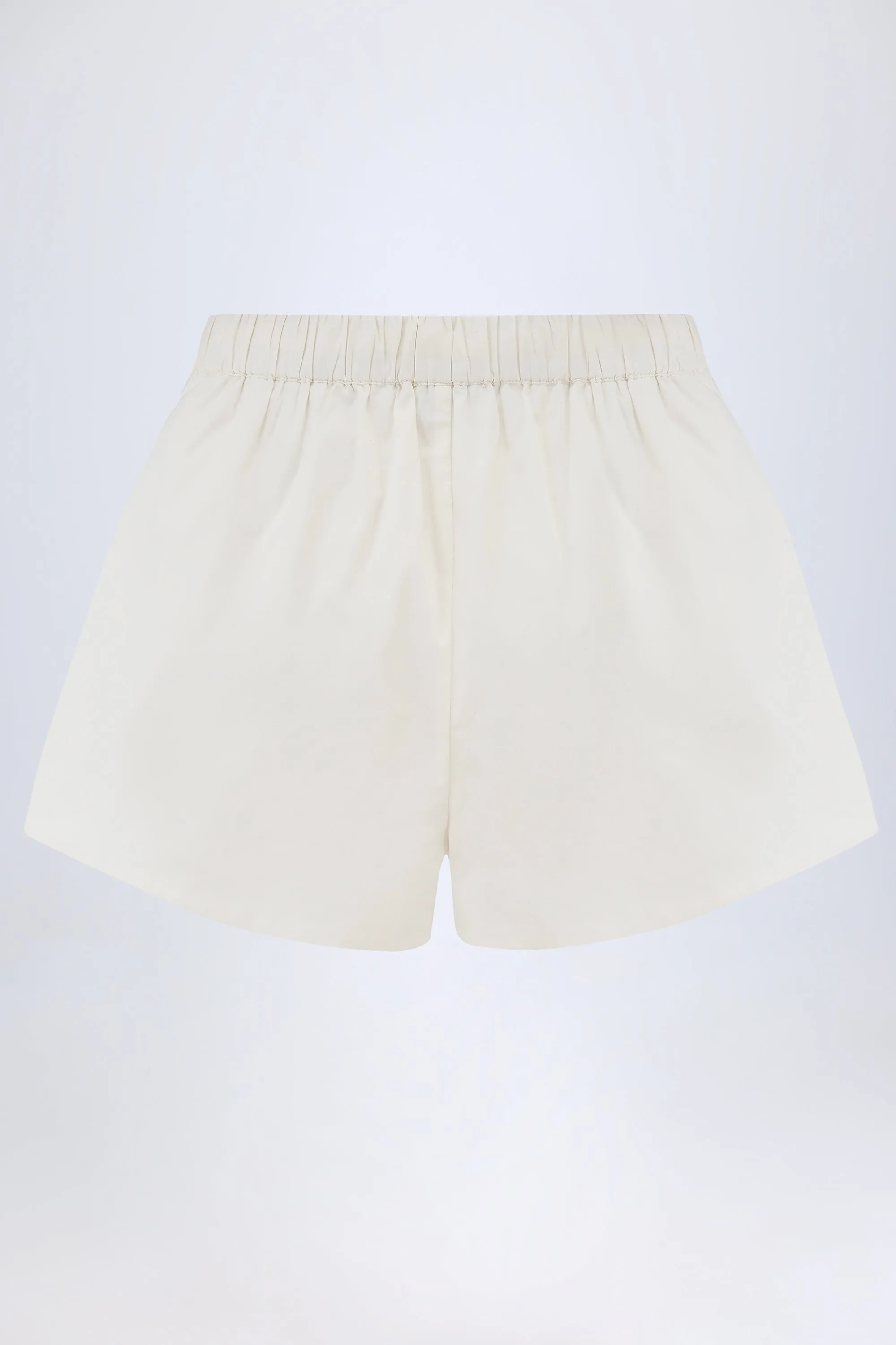Mid-Rise Cotton-Poplin Shorts in White sold by Oh Polly product image thumbnail 3