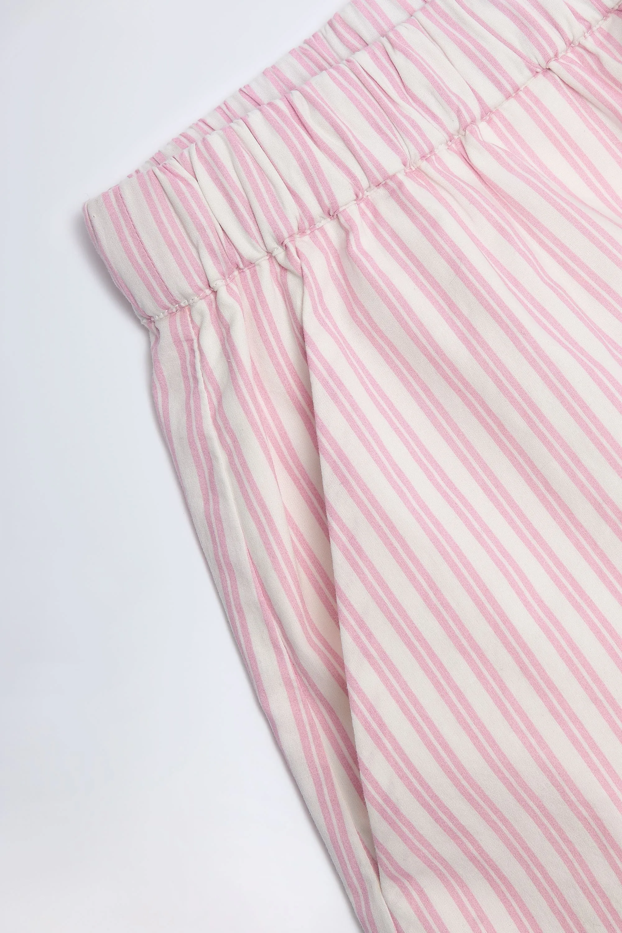 Mid-Rise Cotton-Poplin Shorts in Pink Stripe sold by Oh Polly product image thumbnail 5