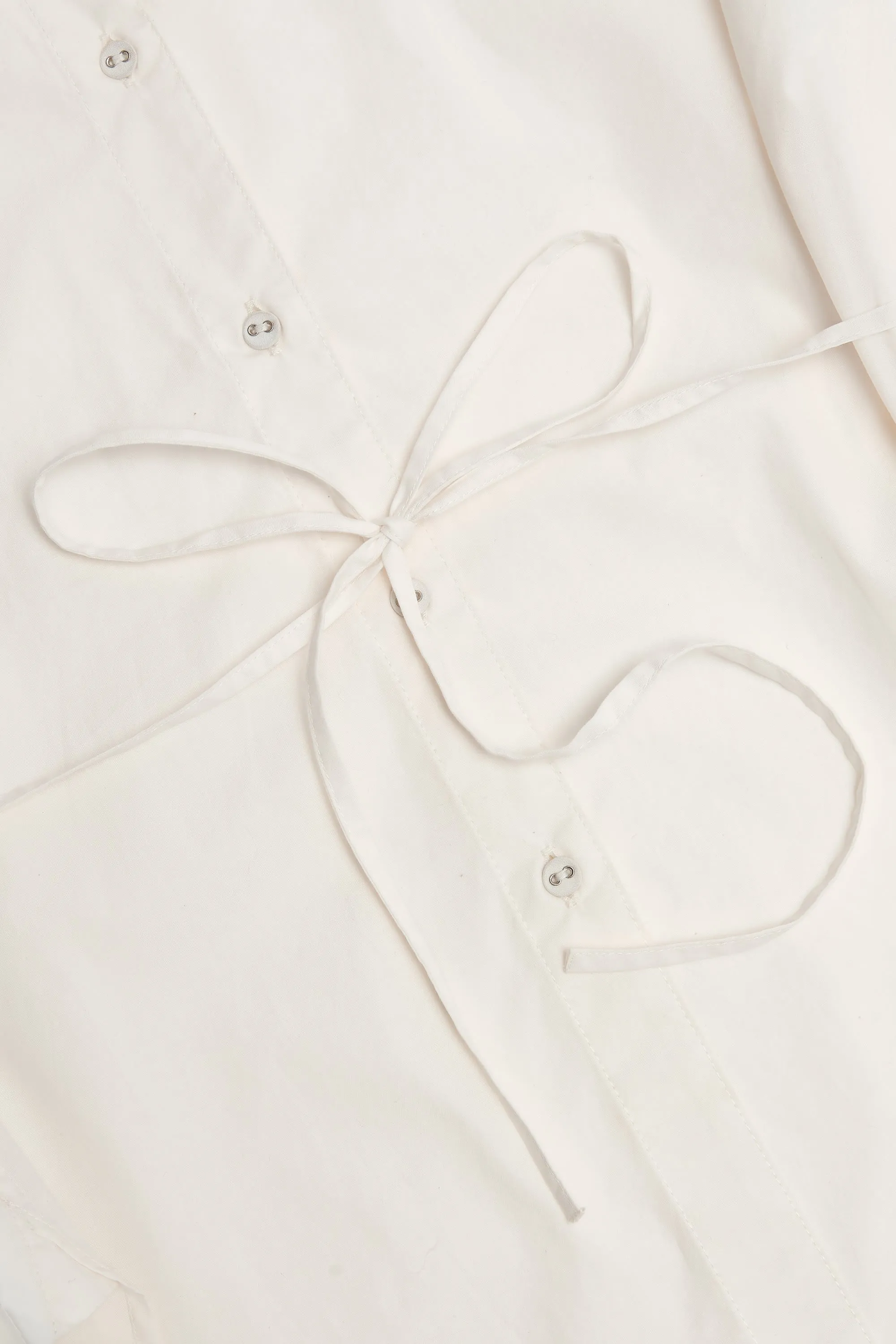 Oversized Cotton-Poplin Shirt in White sold by Oh Polly product image thumbnail 5