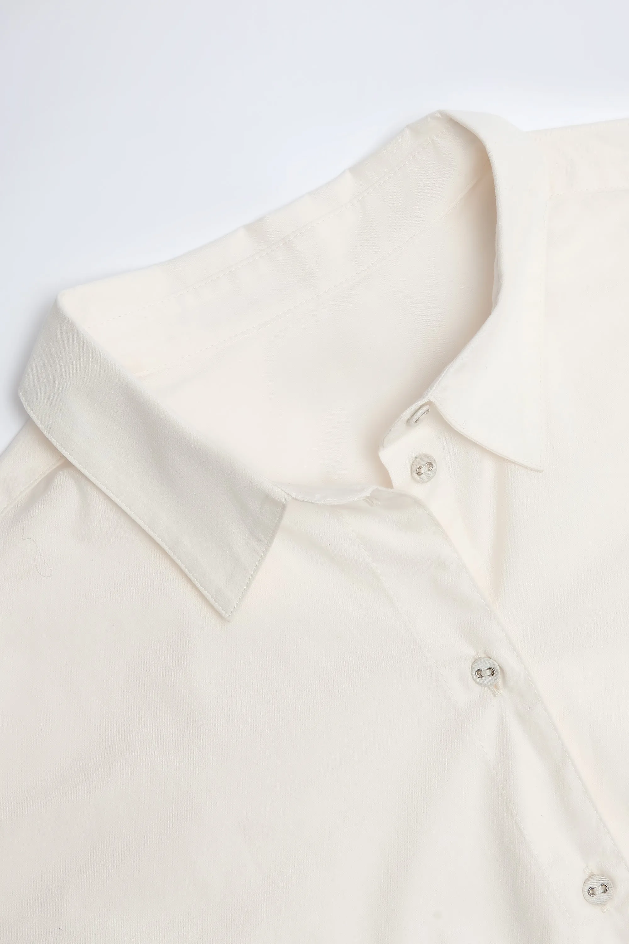 Oversized Cotton-Poplin Shirt in White sold by Oh Polly product image thumbnail 4
