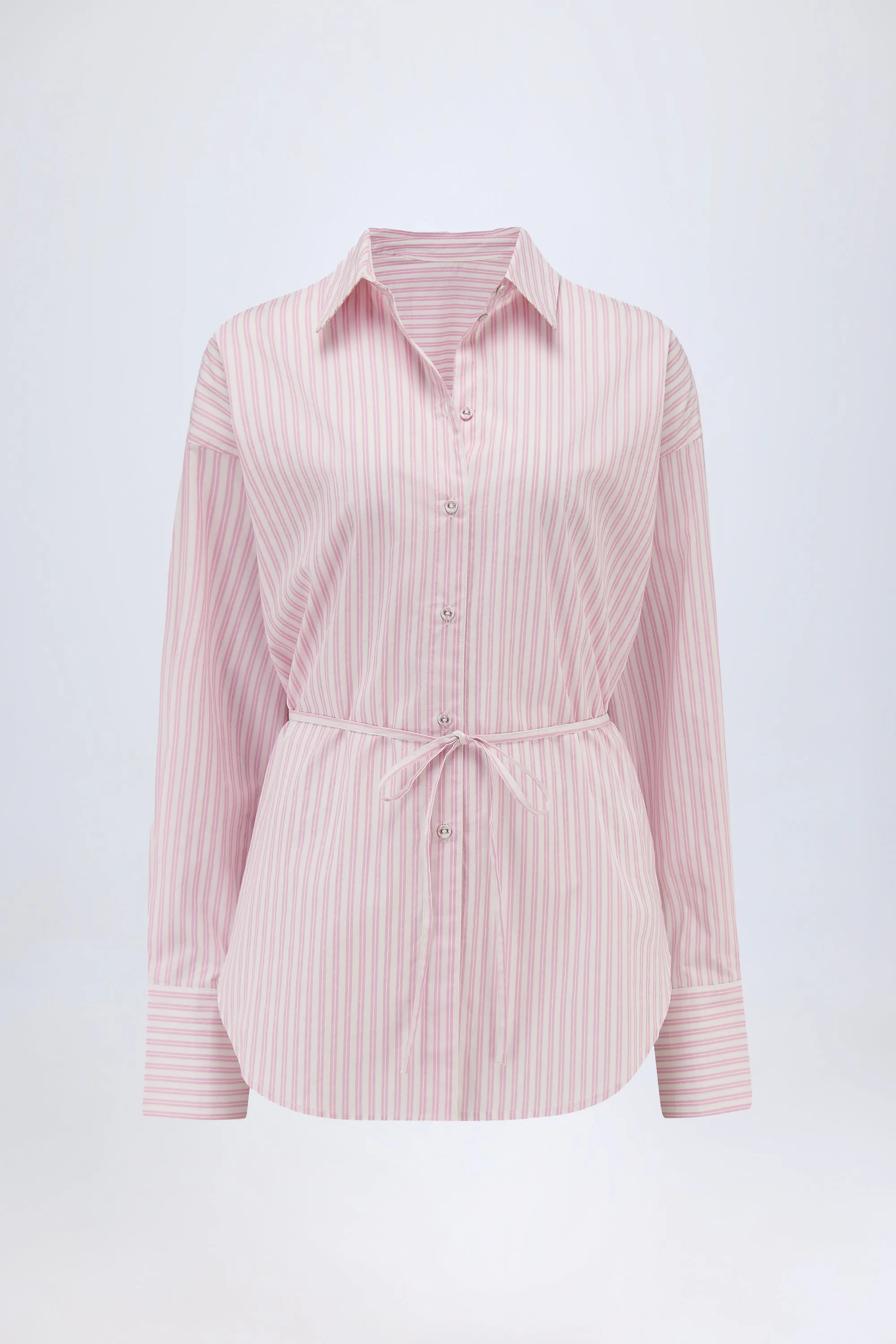 Oversized Shirt in Pink Stripe sold by Oh Polly product image thumbnail 2