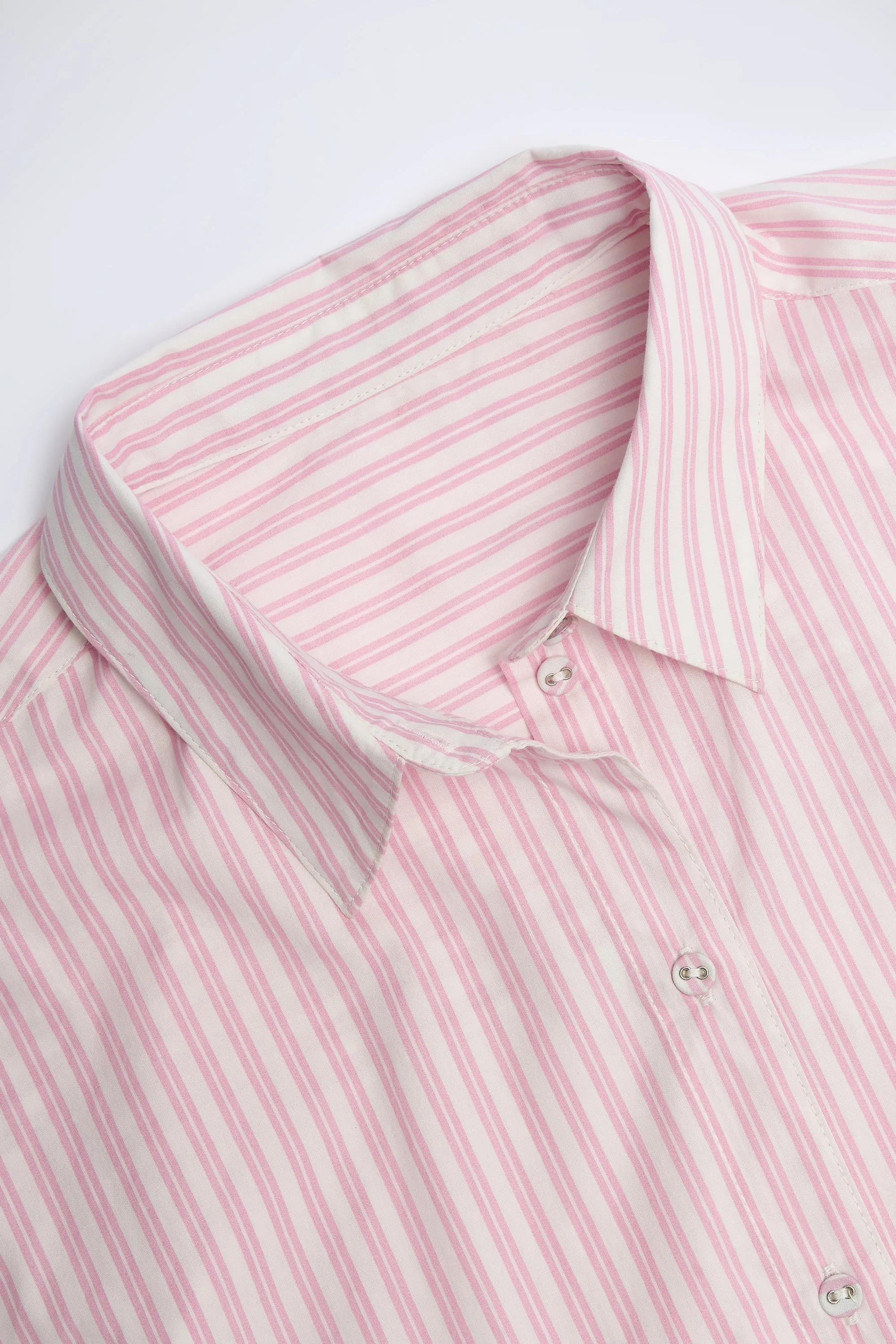 Oversized Shirt in Pink Stripe sold by Oh Polly product image thumbnail 4