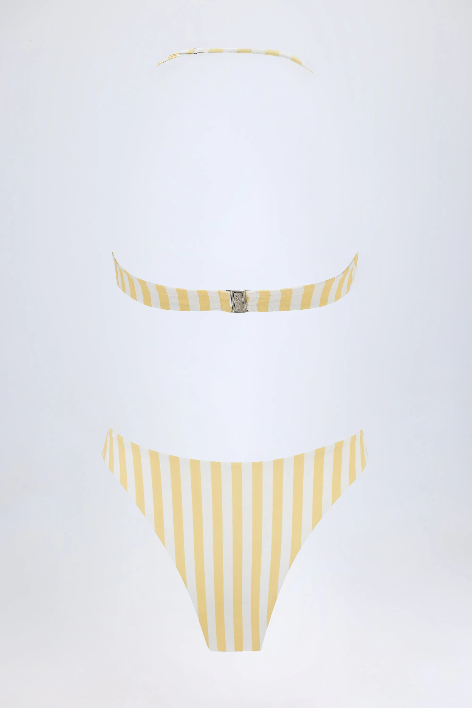 Cut-Out Halterneck Swimsuit in Lemon sold by Oh Polly product image thumbnail 3