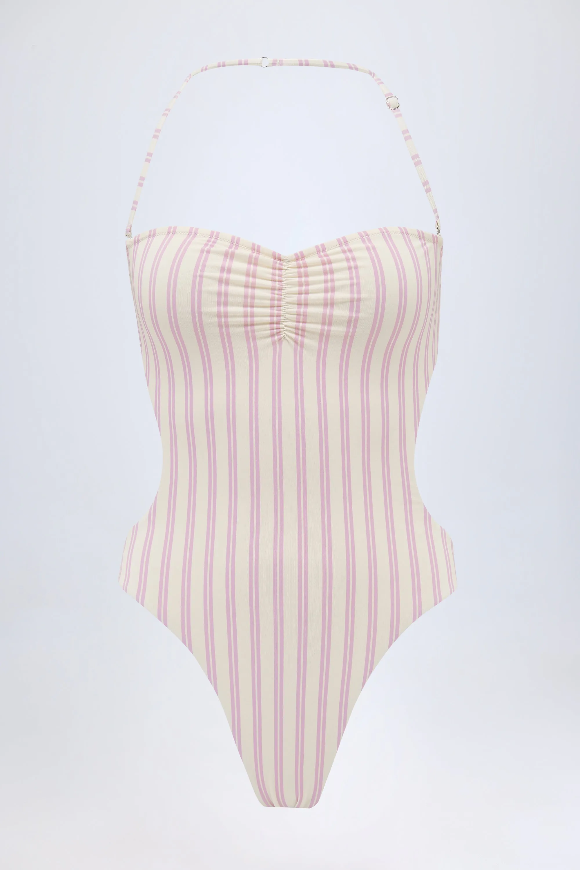 Cut-Out Halterneck Swimsuit in Mauve sold by Oh Polly product image thumbnail 2
