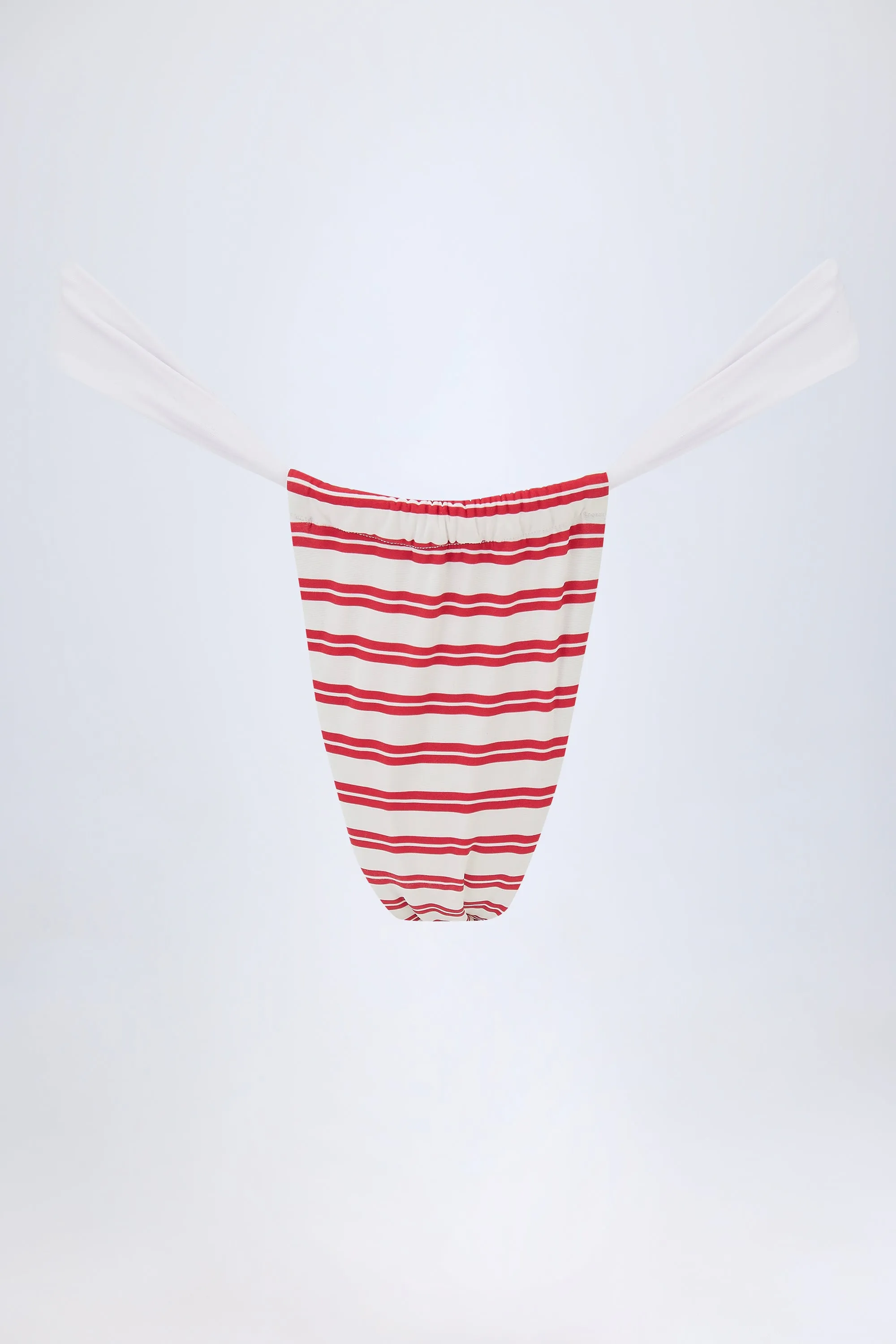 Ruched Cheeky Bikini Bottoms in Cherry Red sold by Oh Polly product image thumbnail 2