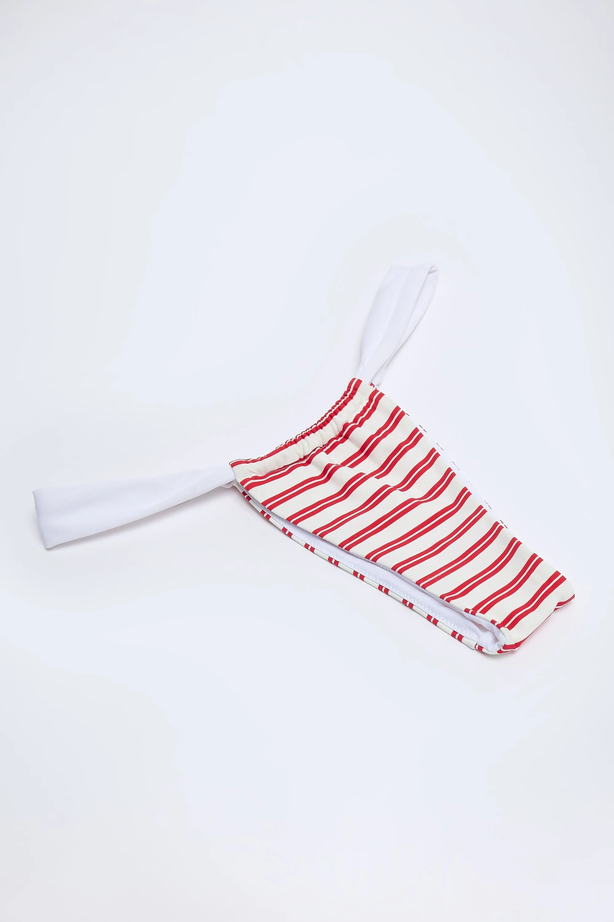 Ruched Cheeky Bikini Bottoms in Cherry Red sold by Oh Polly product image thumbnail 3