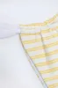 Ruched Cheeky Bikini Bottoms in Lemon Yellow Double Stripe sold by Oh Polly