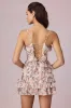 Ruffled Lace-Up A-Line Mini Dress in Primrose Floral Print sold by Oh Polly