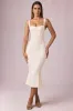 Layered Bra-Detail Fishtail Midaxi Dress in Ivory sold by Oh Polly