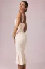 Layered Bra-Detail Fishtail Midaxi Dress in Ivory sold by Oh Polly
