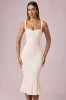 Layered Bra-Detail Fishtail Midaxi Dress in Ivory sold by Oh Polly