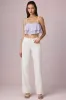 Mid-Rise Barrel-Leg Jeans in Ecru Wash sold by Oh Polly