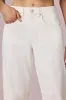 Mid-Rise Barrel-Leg Jeans in Ecru Wash sold by Oh Polly