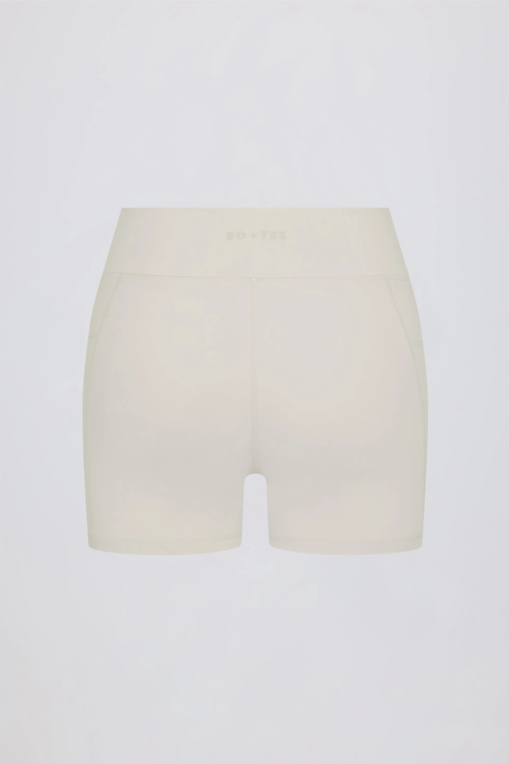 Soft Active Pocket V-Waist Mini Shorts in Cream sold by Oh Polly product image thumbnail 5