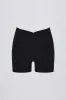 Soft Active Crossover Pocket Shorts in Black sold by Oh Polly