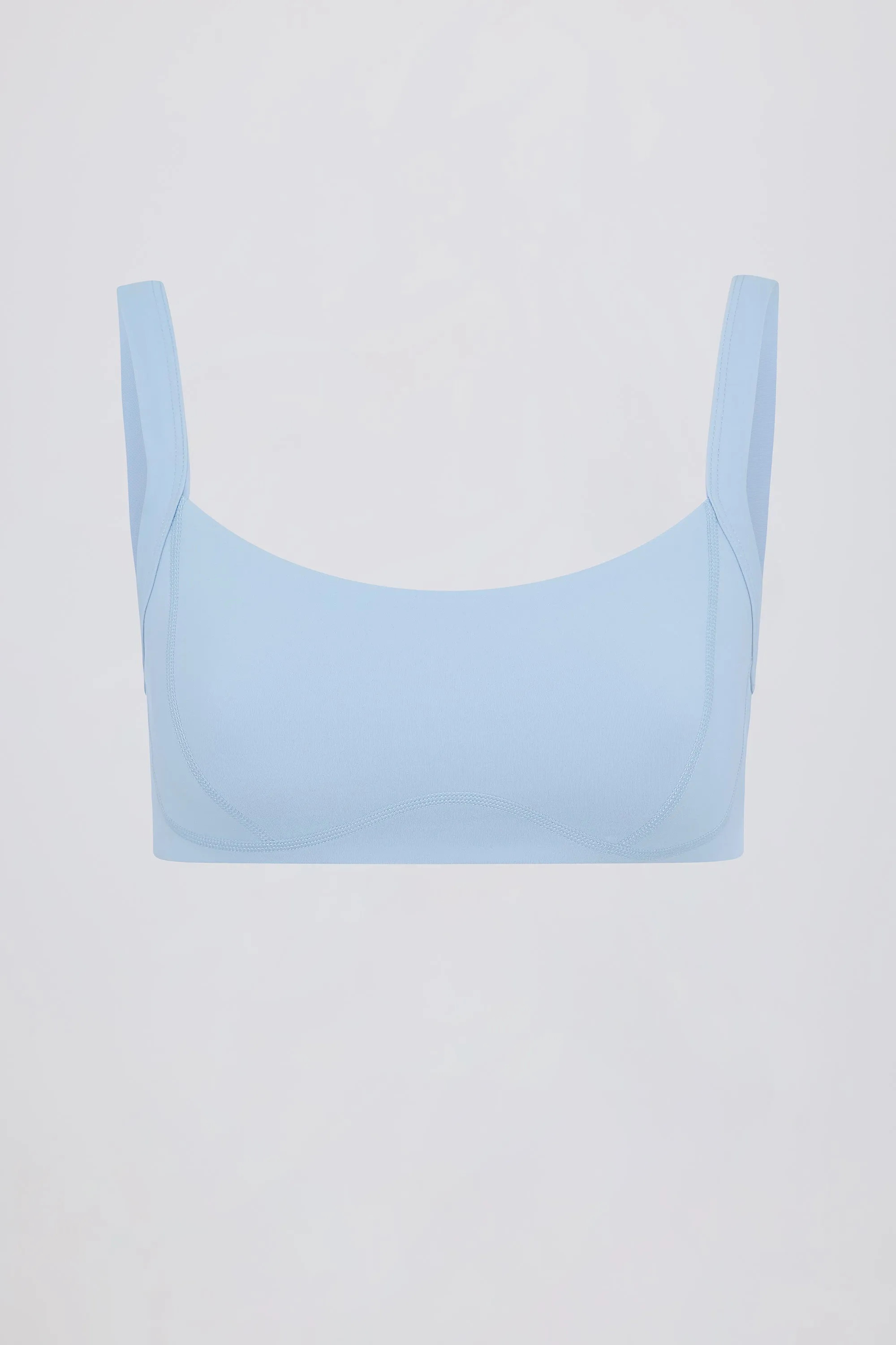 Soft Active Seam-Detail Sports Bra in Sky sold by Oh Polly product image thumbnail 4