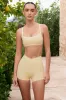 Soft Active Contrast-Trim Sports Bra in Lemon sold by Oh Polly