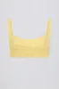 Soft Active Contrast-Trim Sports Bra in Lemon sold by Oh Polly