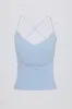 Cross-Back Tank Top in Sky sold by Oh Polly