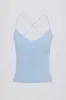 Cross-Back Tank Top in Sky sold by Oh Polly