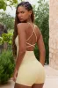 Cross-Back Tank Top in Lemon sold by Oh Polly