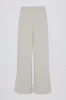 Button-Detail Low-Rise Wide-Leg Joggers in Light Grey sold by Oh Polly