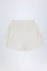 Tie-Front Cotton-Poplin Shorts in White sold by Oh Polly
