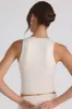 Modal Bow-Detail Crop Top in Ivory sold by Oh Polly