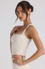 Modal Bow-Detail Crop Top in Ivory sold by Oh Polly
