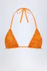 Triangle Bikini Top in Orange Tropical Hotfix sold by Oh Polly