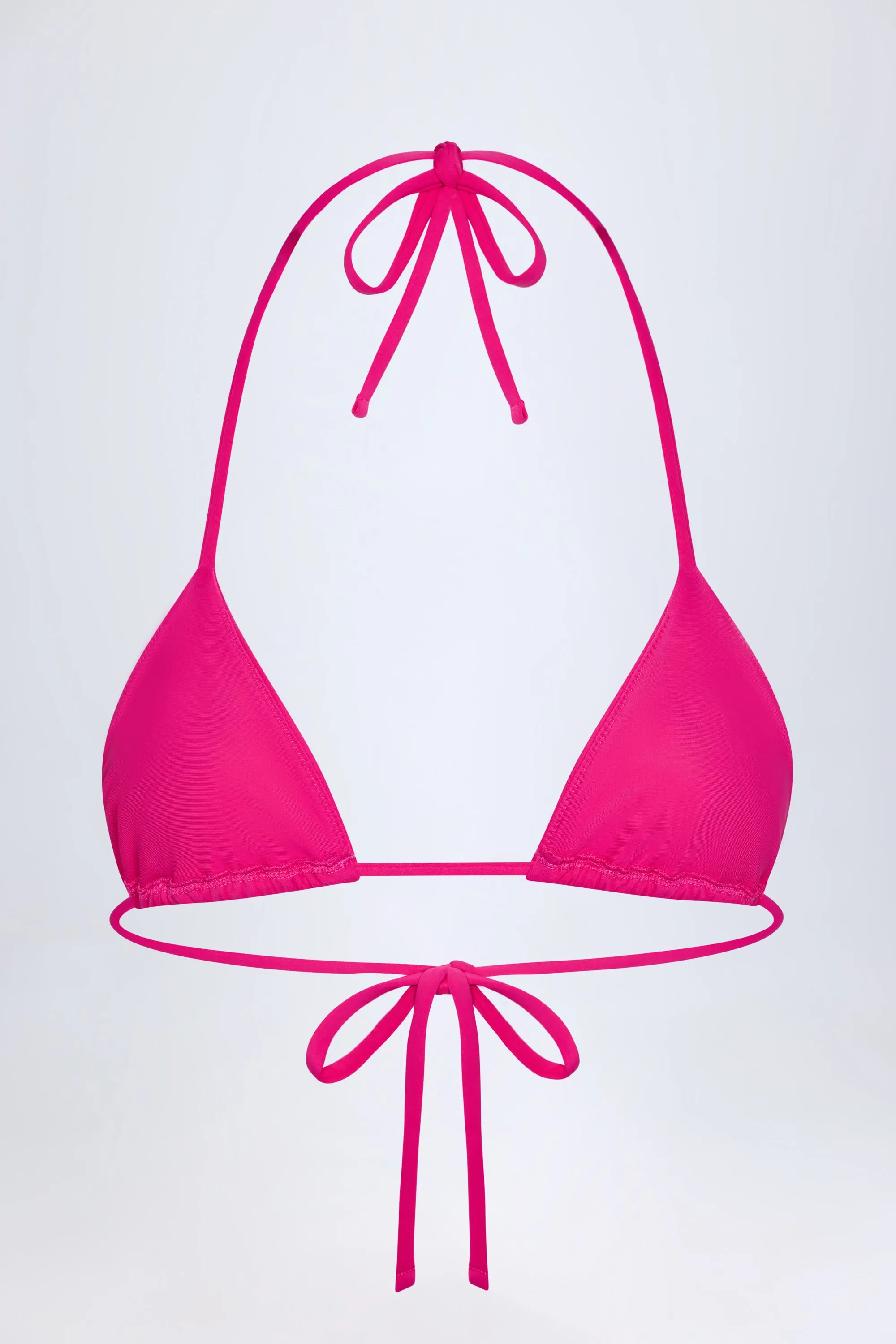 Triangle Bikini Top in Pink Tropical Print sold by Oh Polly product image thumbnail 4