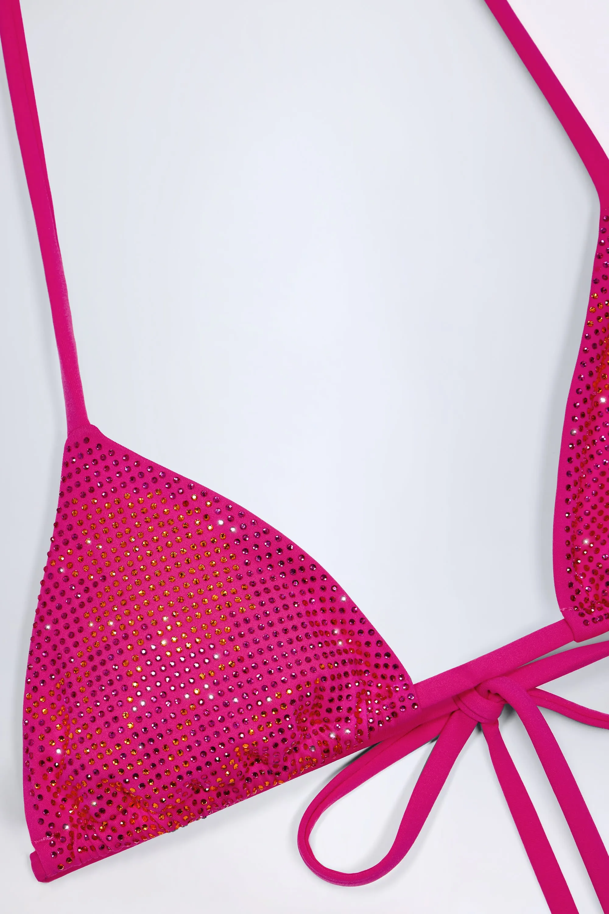 Triangle Bikini Top in Pink Tropical Print sold by Oh Polly product image thumbnail 5
