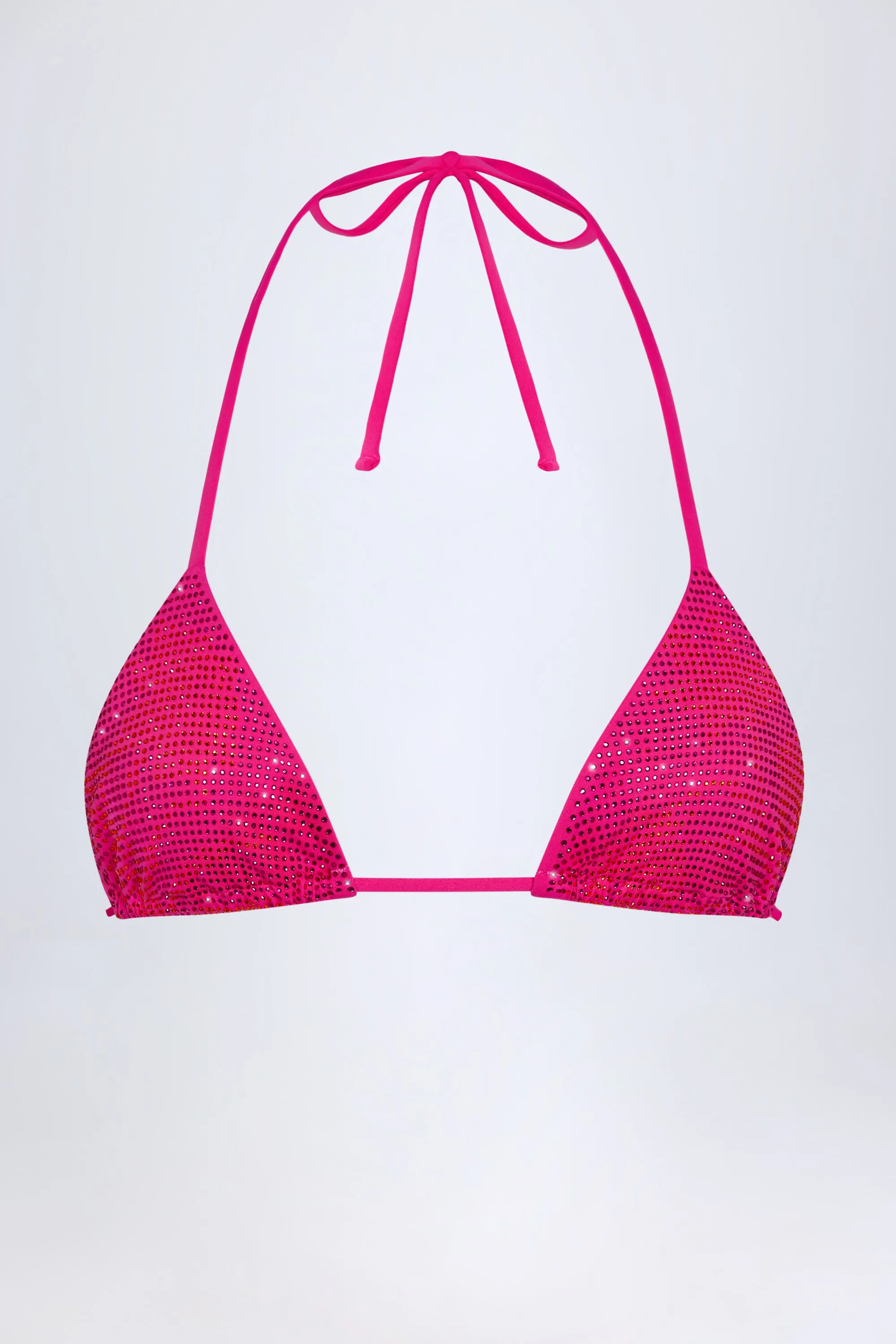 Triangle Bikini Top in Pink Tropical Print sold by Oh Polly product image thumbnail 3