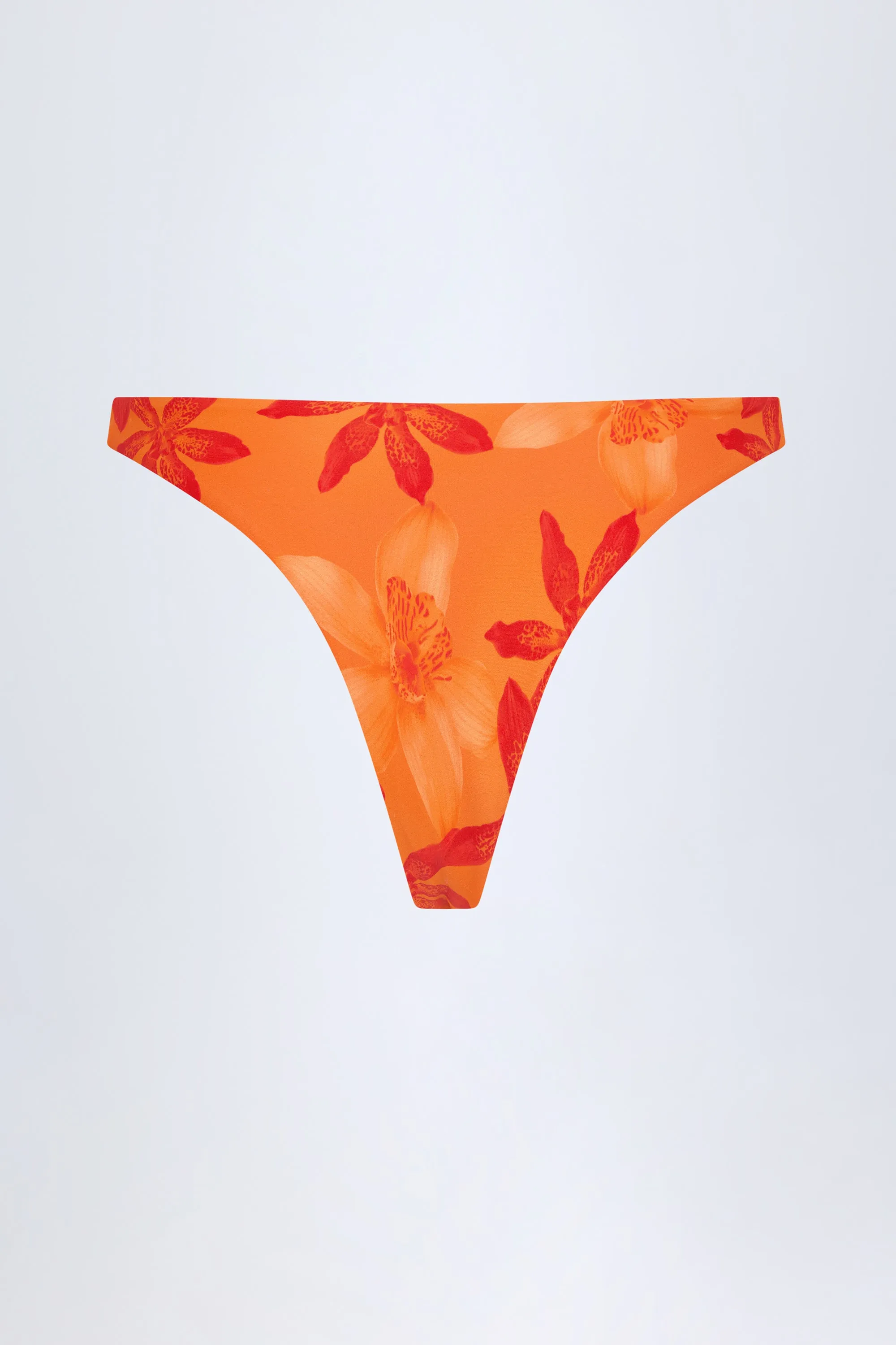 Hardware-Detail Cheeky Bikini Bottoms in Orange Orchid Print sold by Oh Polly product image thumbnail 4