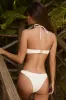 Hardware-Detail Cheeky Bikini Bottoms in White sold by Oh Polly