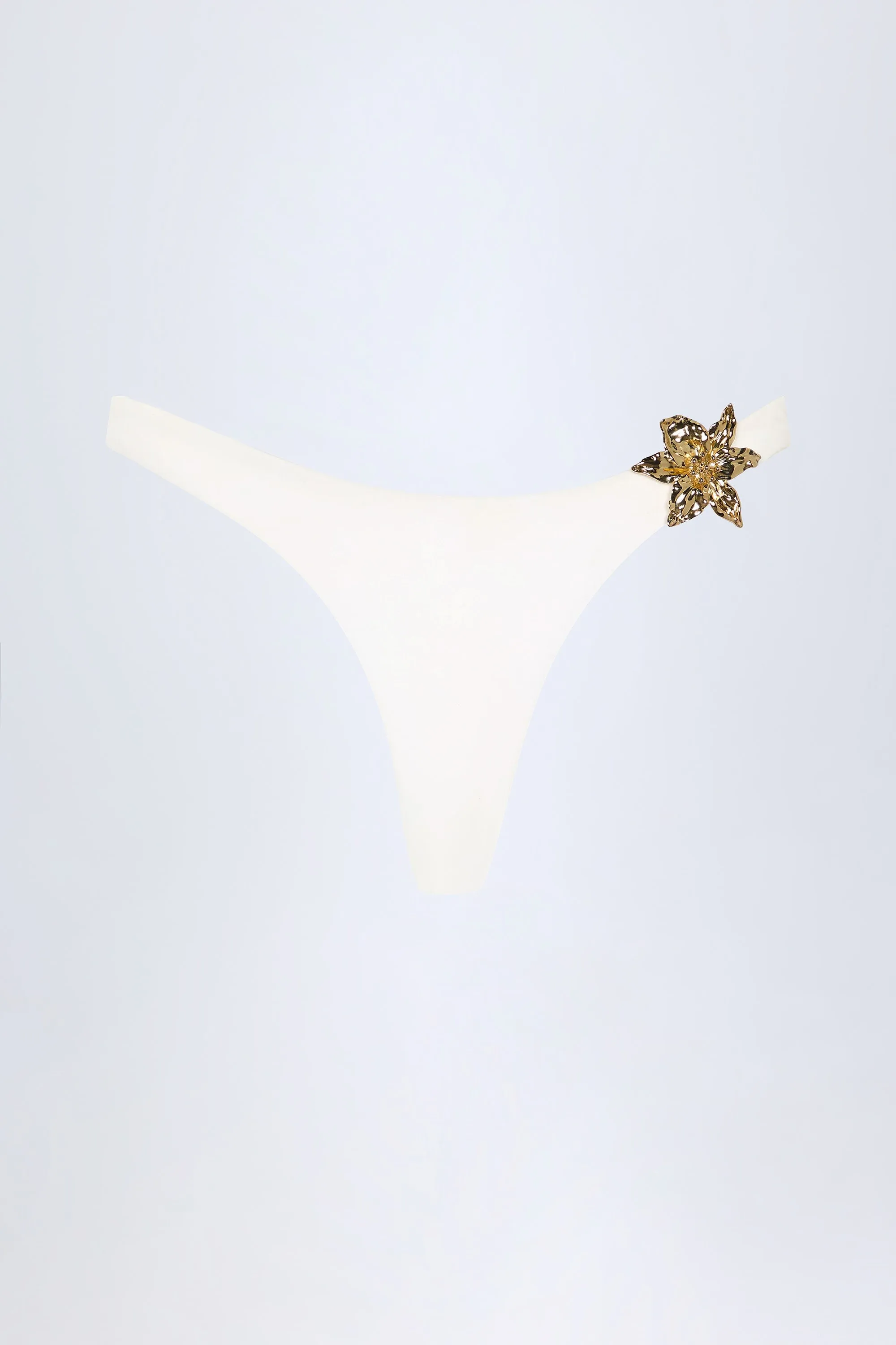 Hardware-Detail Cheeky Bikini Bottoms in White sold by Oh Polly product image thumbnail 3