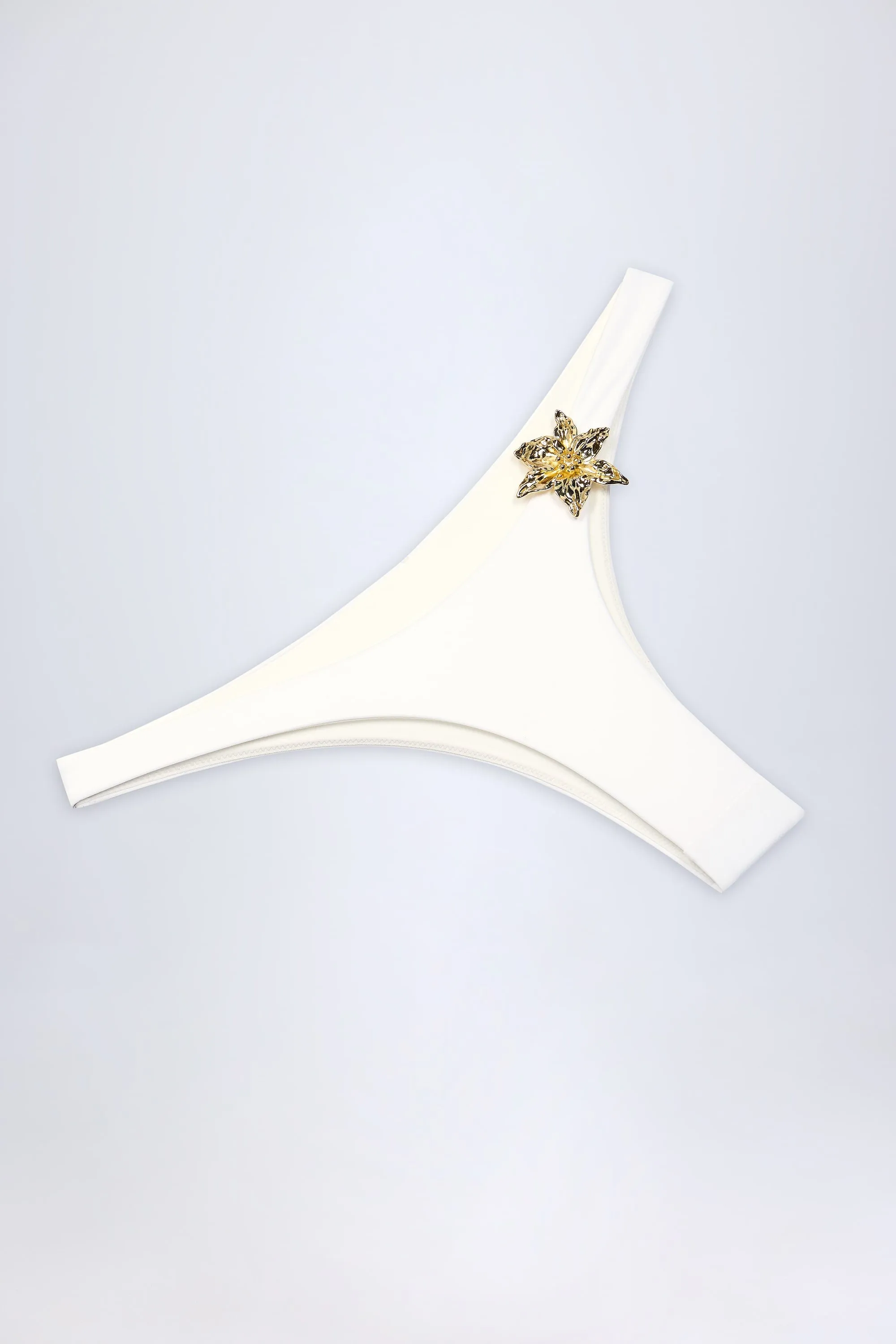 Hardware-Detail Cheeky Bikini Bottoms in White sold by Oh Polly product image thumbnail 5