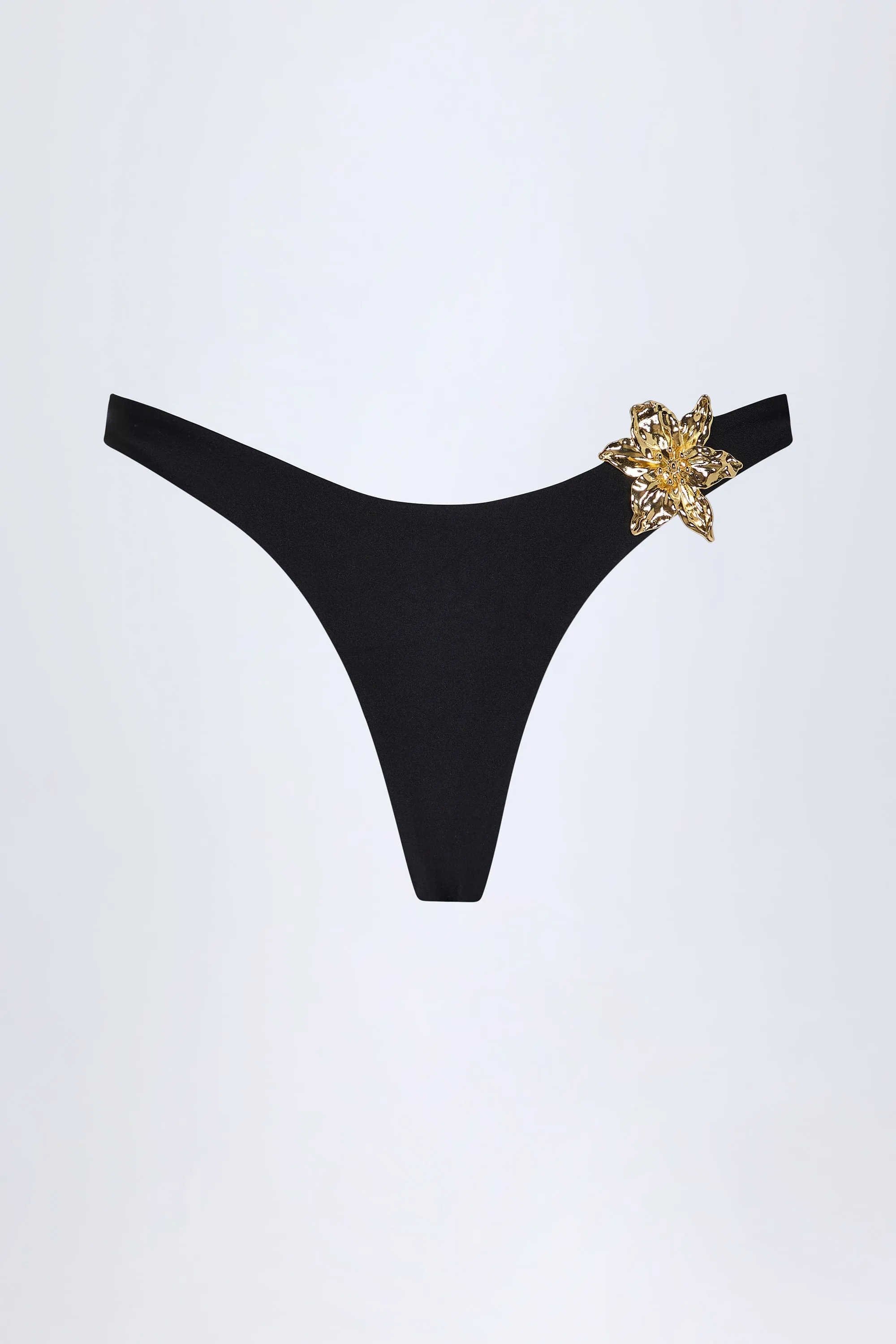 Hardware-Detail Cheeky Bikini Bottoms in Black sold by Oh Polly product image thumbnail 3