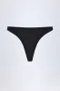 Hardware-Detail Cheeky Bikini Bottoms in Black sold by Oh Polly