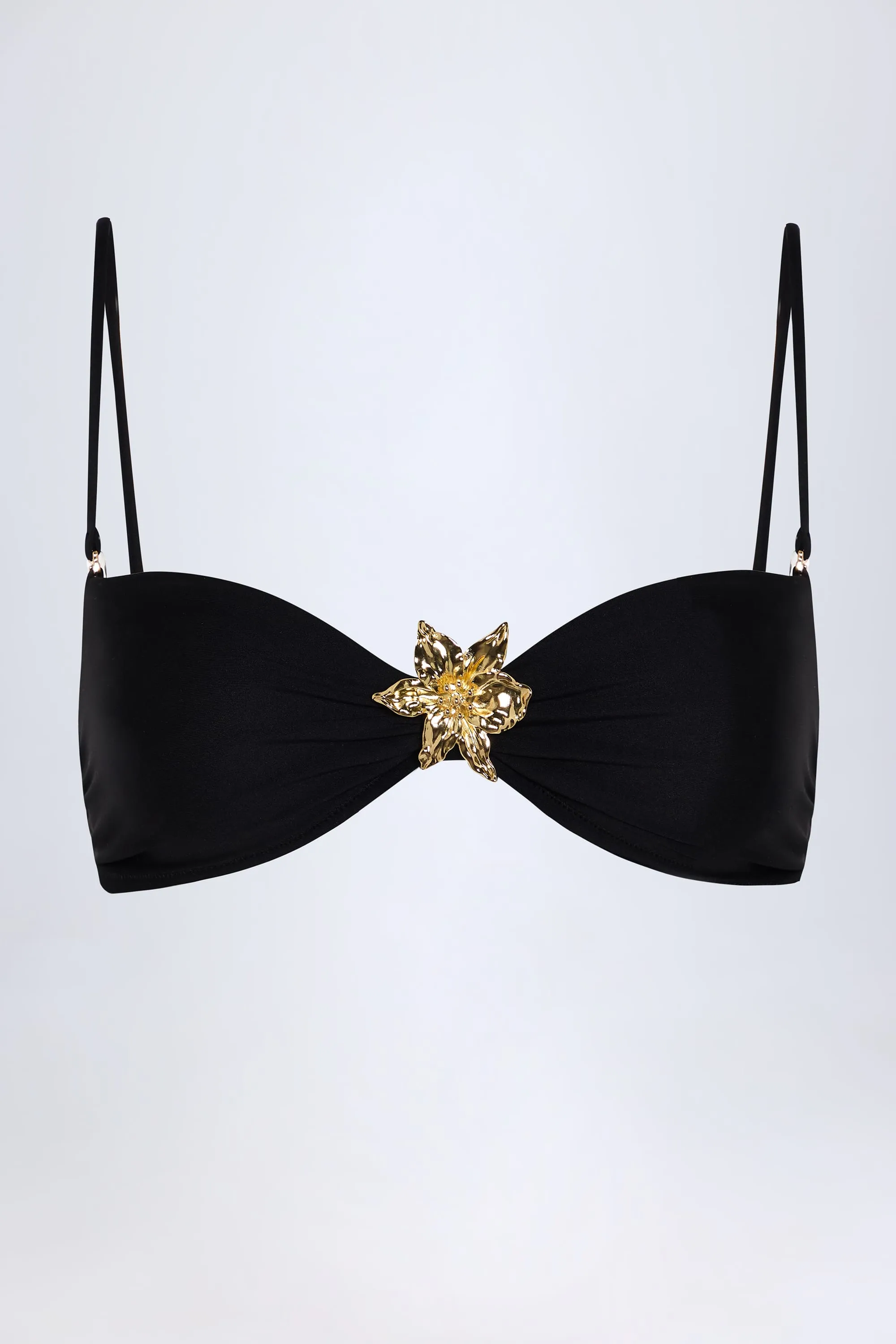 Hardware-Detail Halterneck Bikini Top in Black sold by Oh Polly product image thumbnail 3