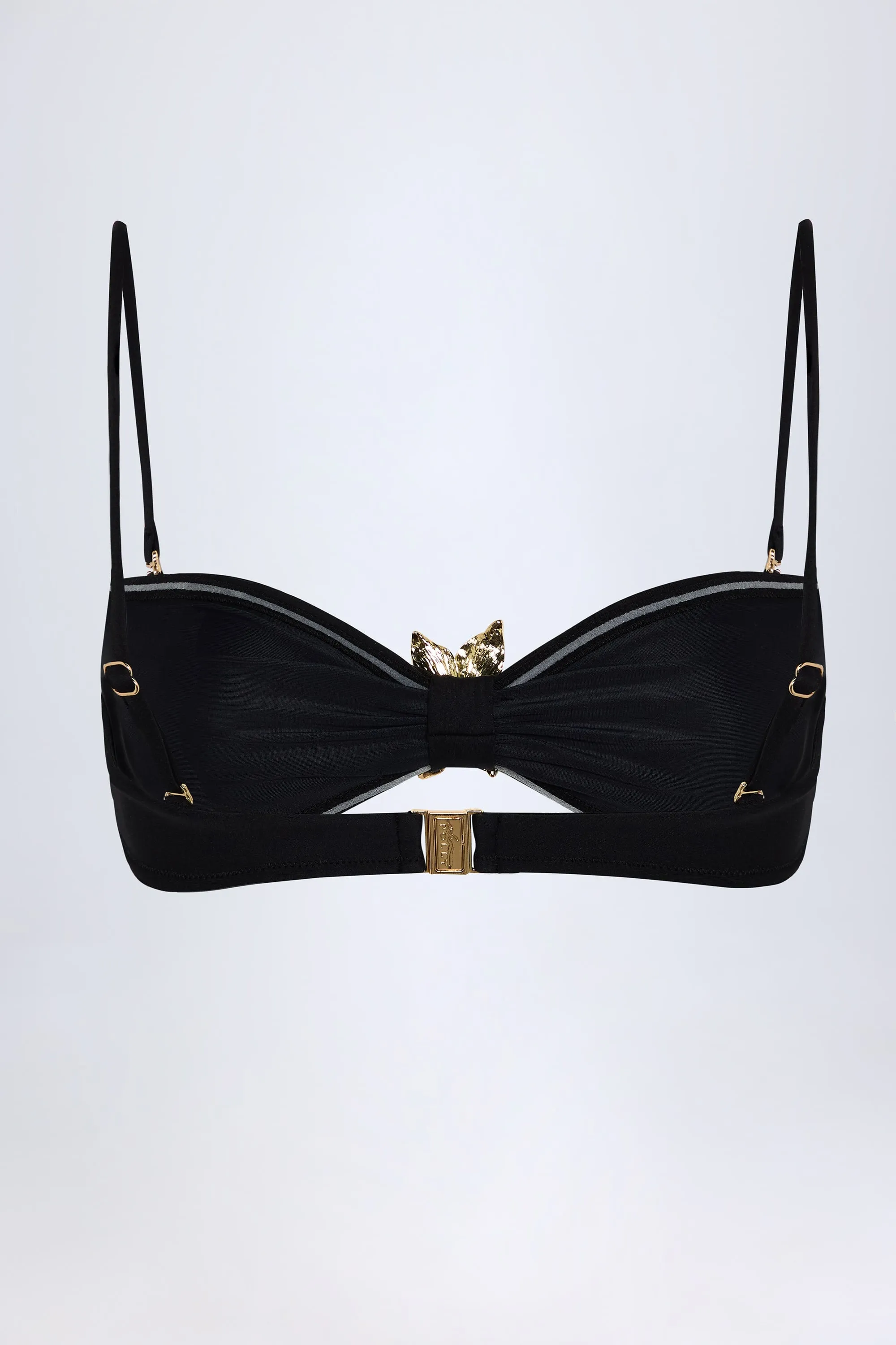 Hardware-Detail Halterneck Bikini Top in Black sold by Oh Polly product image thumbnail 4