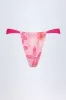 Cheeky Bikini Bottoms in Pink Orchid Print sold by Oh Polly