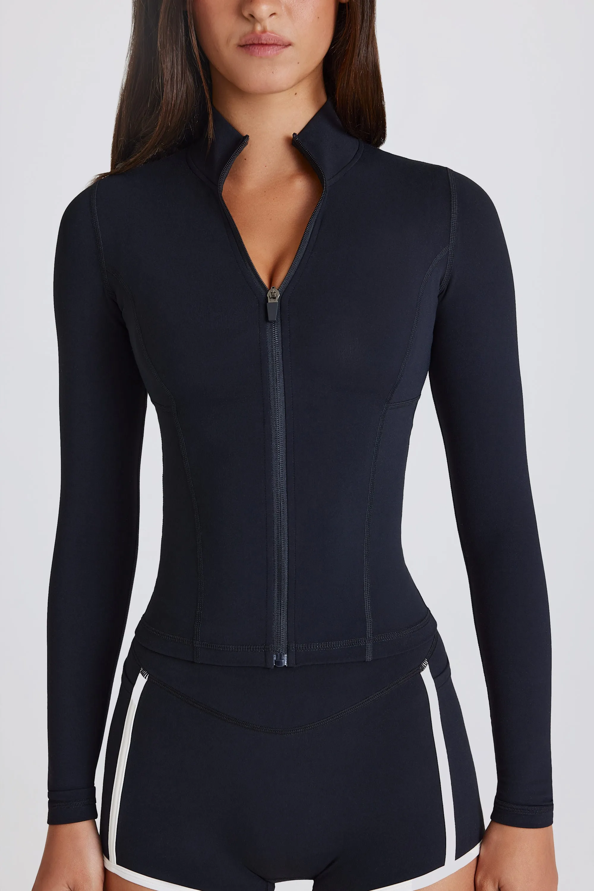 Soft Active Zip-Up Jacket in Black sold by Oh Polly product image thumbnail 4