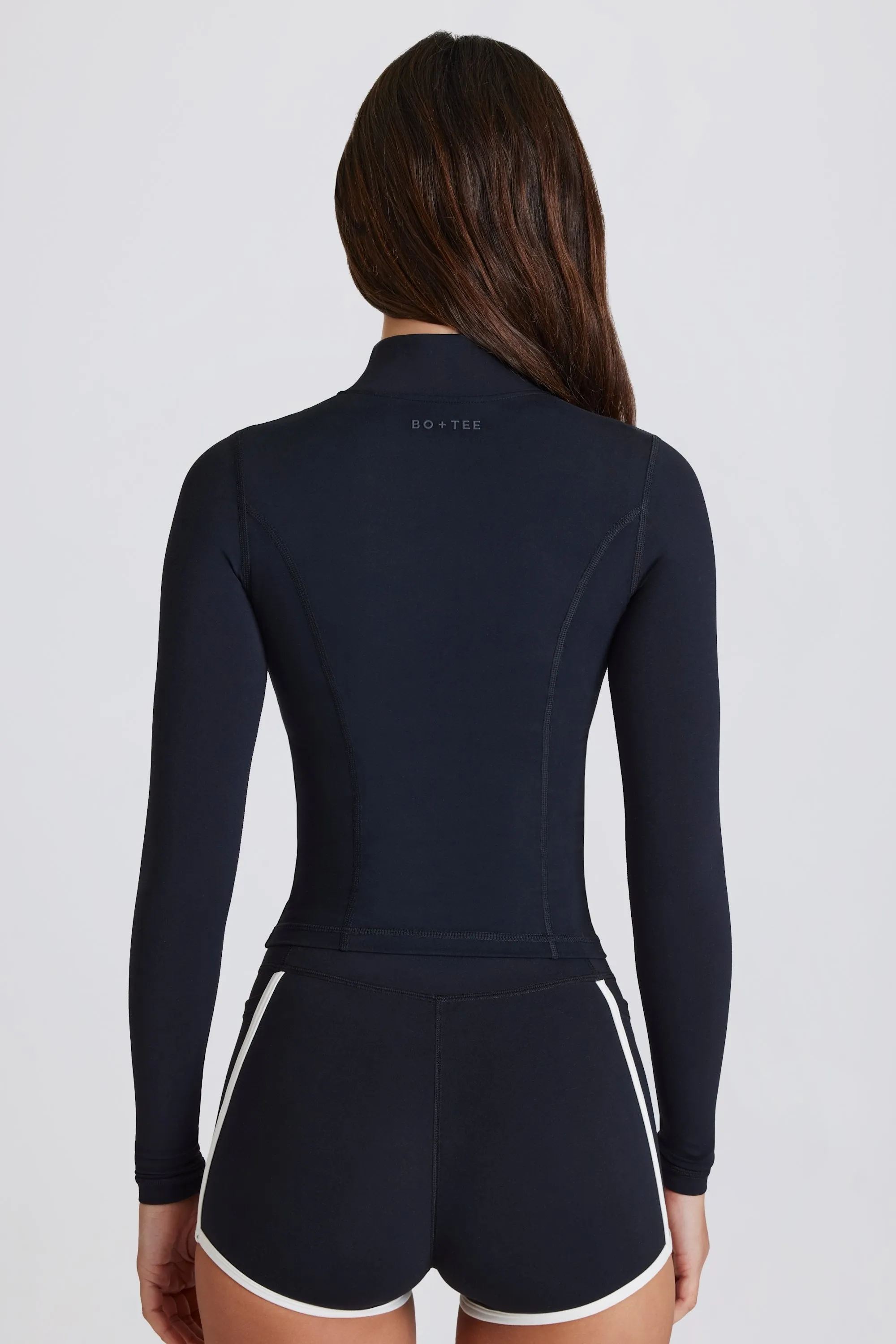 Soft Active Zip-Up Jacket in Black sold by Oh Polly product image thumbnail 2