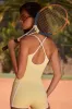 Soft Active Cross-Back Tank Top in Lemon sold by Oh Polly