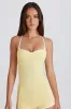 Soft Active Cross-Back Tank Top in Lemon sold by Oh Polly