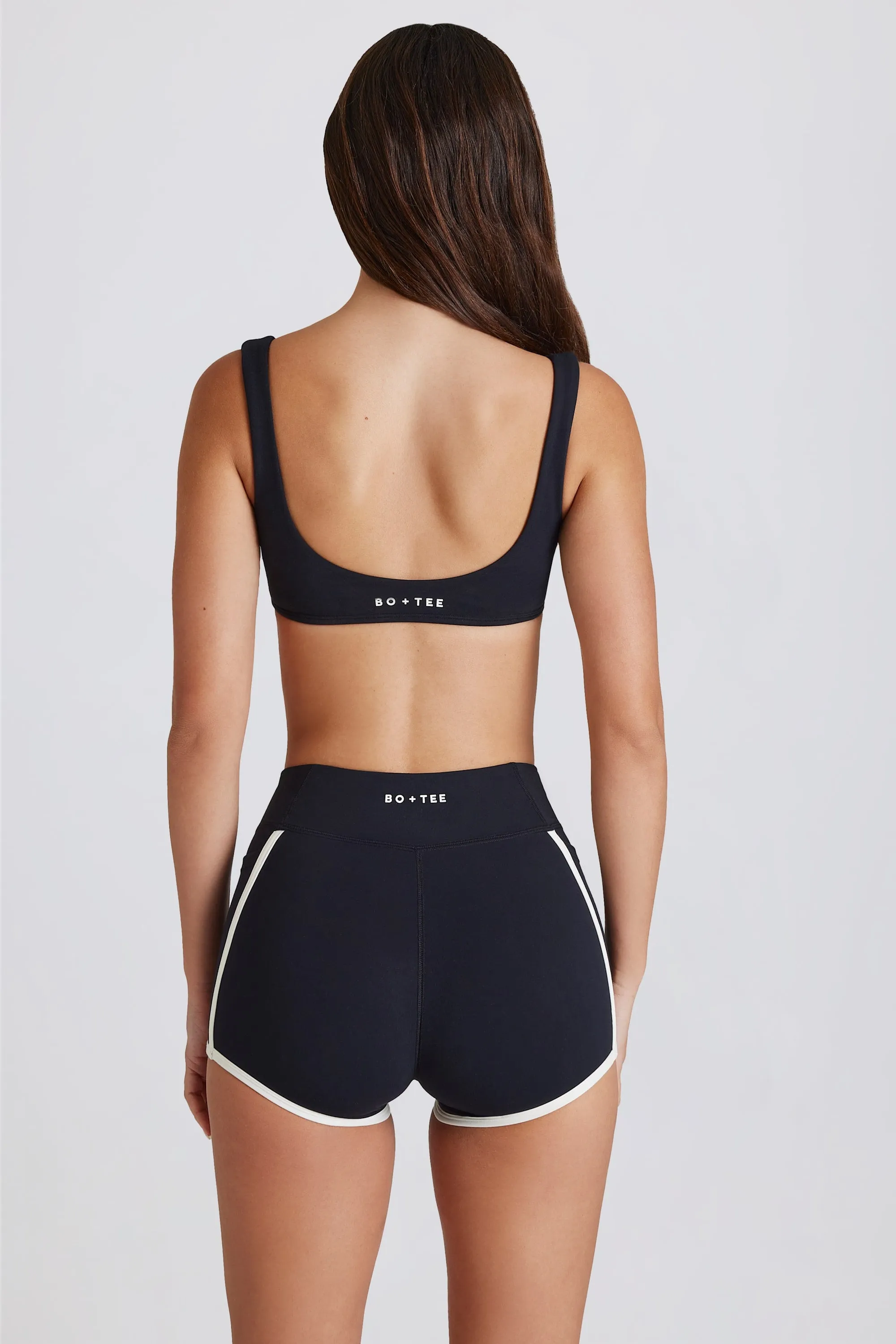 Soft Active Contrast Mini Shorts in Black sold by Oh Polly product image thumbnail 3