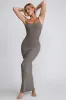 Modal Scoop-Neck Maxi Dress in Grey sold by Oh Polly